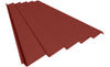 Chapa metálica grecada MT44 de fachada color rojo teja