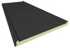 Panel sandwich cubierta 2 grecas PUR color negro dextar