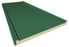 Panel sandwich cubierta 2 grecas PUR color verde navarro