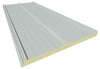 Panel sándwich 3 grecas PUR color silver metallic
