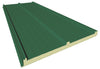 Panel sándwich 3 grecas PUR color verde