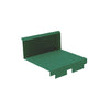 Remate troquelado a pared para panel sándwich de cubierta color verde